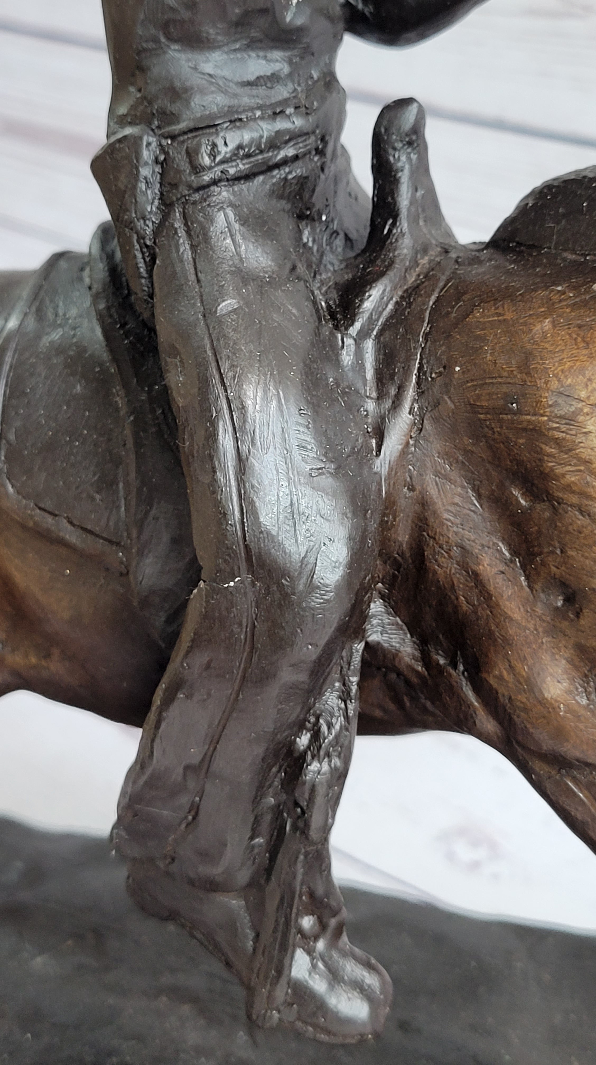 Frederic Remington Bronze Cowboy Will Rogers Sculpture 14" x 16"