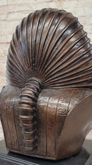 Egyptian Pharaoh Real Bronze Bust Art Deco 14" x 9.5"