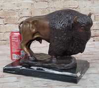 Bison Buffalo Wildlife Bronze Sculpture by Kauba