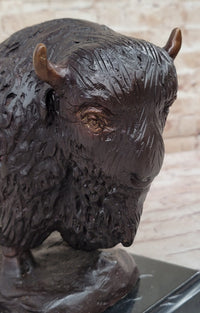 Bison Buffalo Wildlife Bronze Sculpture by Kauba