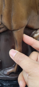 Bronze Horse Relief Sculpture Vase – Equestrian Art Urn