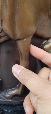 Bronze Horse Relief Sculpture Vase – Equestrian Art Urn