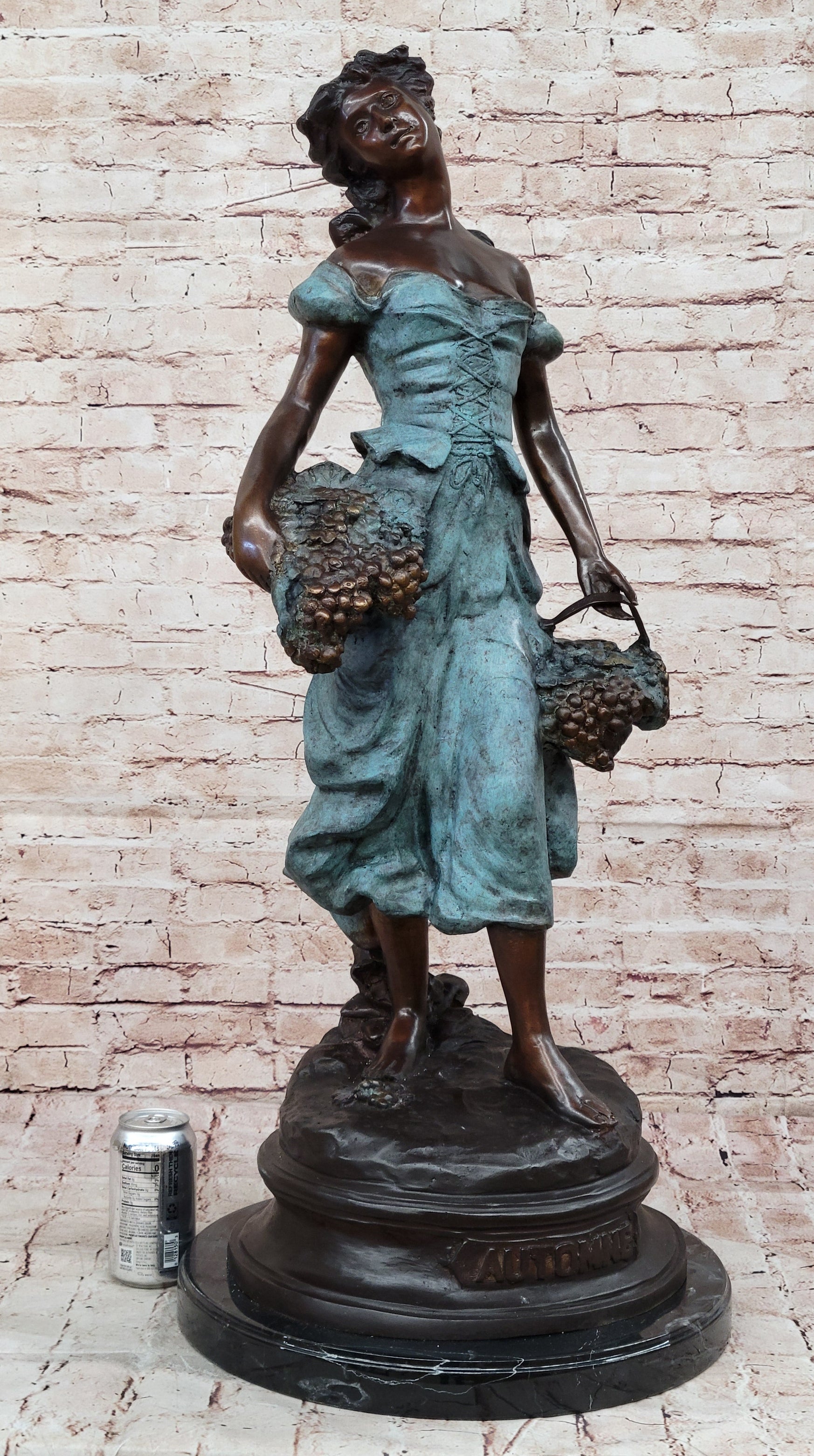 Extra Large Grape Goddess of Wine by Moreau Handcrafted Artwork Statue