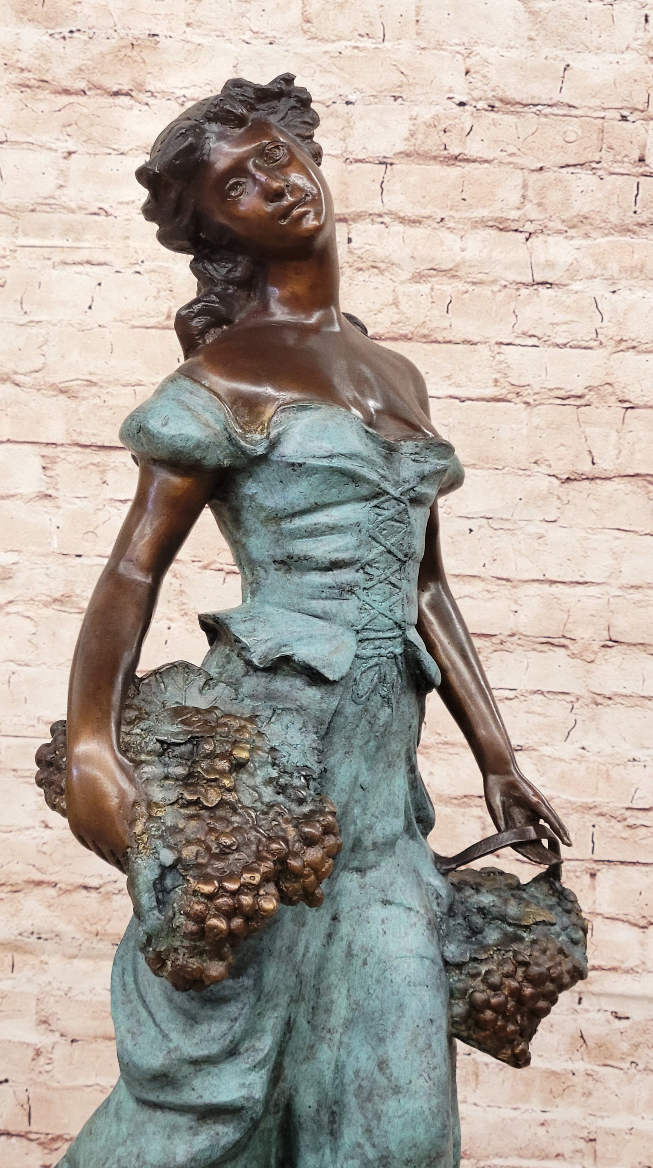 Extra Large Grape Goddess of Wine by Moreau Handcrafted Artwork Statue