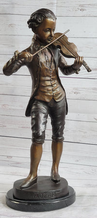 Wolfgang Amadeus Mozart Bronze Metal Sculpture Signed Numbered Art