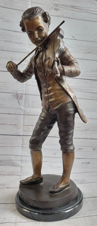 Wolfgang Amadeus Mozart Bronze Metal Sculpture Signed Numbered Art