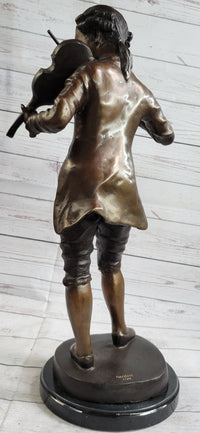 Wolfgang Amadeus Mozart Bronze Metal Sculpture Signed Numbered Art