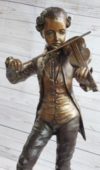 Wolfgang Amadeus Mozart Bronze Metal Sculpture Signed Numbered Art