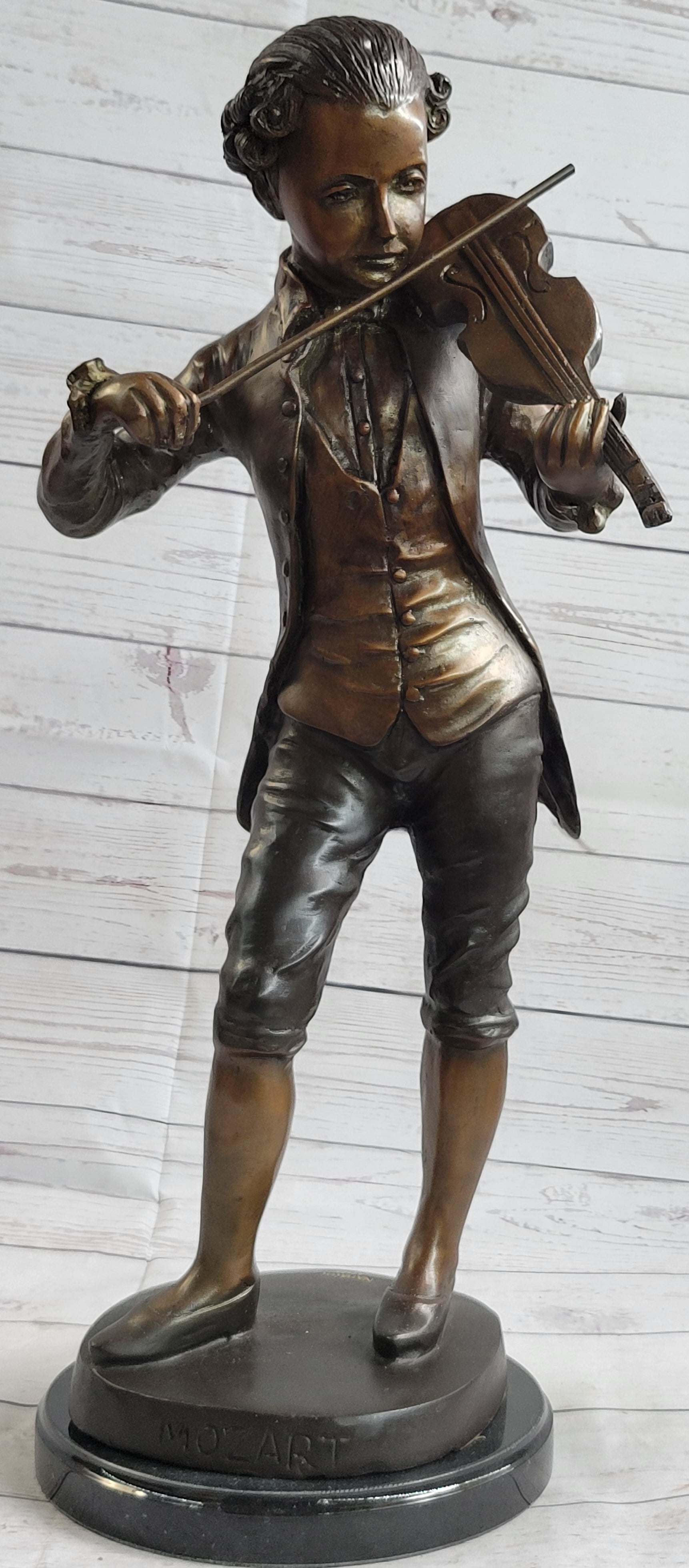 Wolfgang Amadeus Mozart Bronze Metal Sculpture Signed Numbered Art