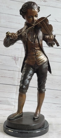 Wolfgang Amadeus Mozart Bronze Metal Sculpture Signed Numbered Art