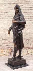 Turkish Arabian Man Warrior w/ Sword Bronze 37" x 15"