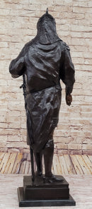 Turkish Arabian Man Warrior w/ Sword Bronze 37" x 15"