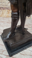 Turkish Arabian Man Warrior w/ Sword Bronze 37" x 15"