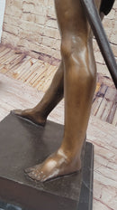 Post Pugnam Picault Bronze Warrior Sheathing Sword 35" x 18"
