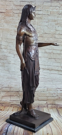 Egyptian Prince Pharaoh Bronze Sculpture w/ Outstretched Hand 35"