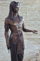 Egyptian Prince Pharaoh Bronze Sculpture w/ Outstretched Hand 35"