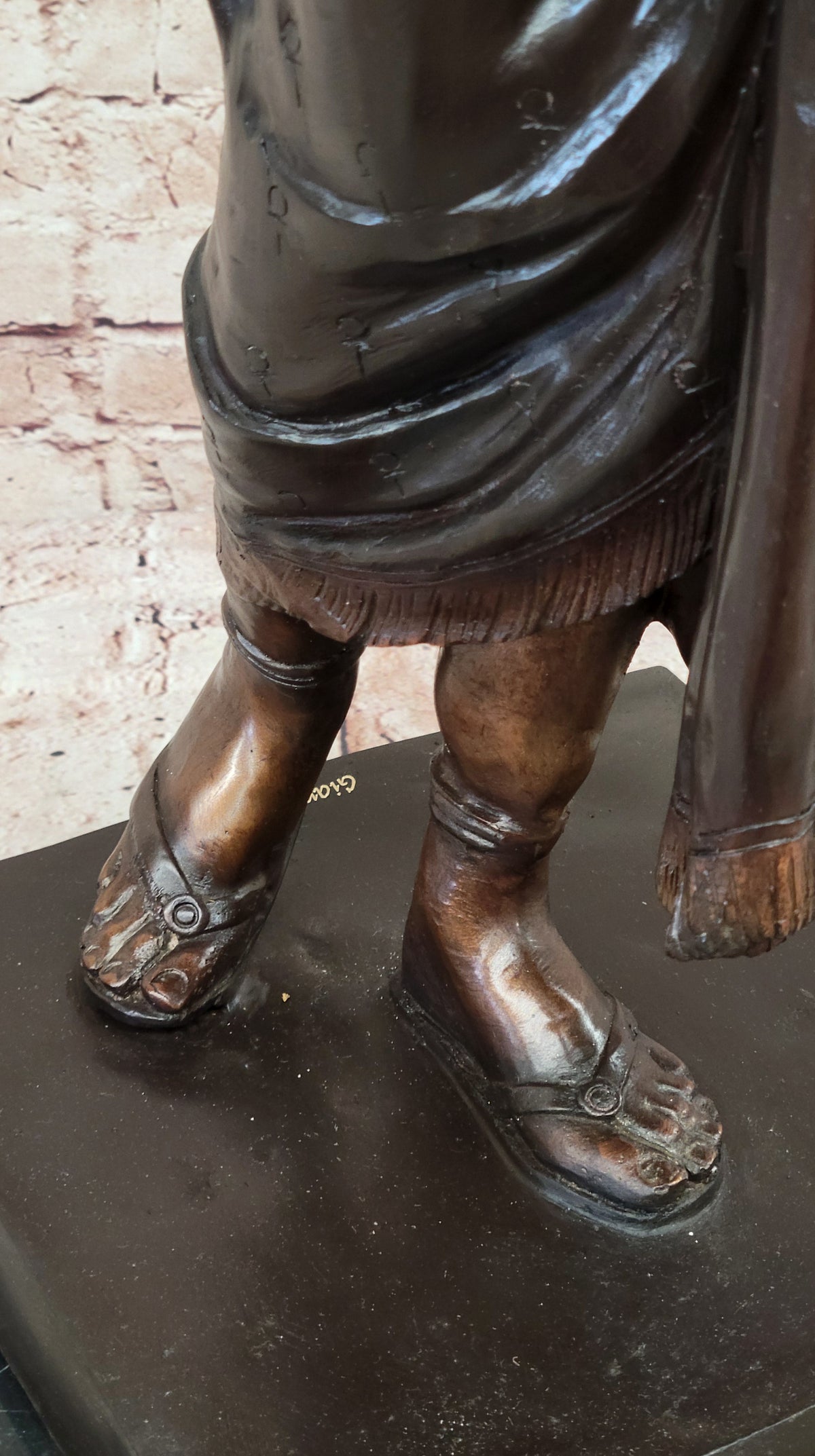 Cleopatra Egyptian Pharaoh Bronze Sculpture 34" x 11"