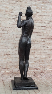 Age of Bronze by Auguste Rodin Statue Sculpture Realism Nude Man Male Figure 37" x 11"