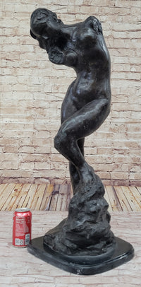 EVE (1895) Bronze Statue Sculpture by Auguste Rodin Nude Female Figure 32" x 11"