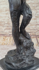 EVE (1895) Bronze Statue Sculpture by Auguste Rodin Nude Female Figure 32" x 11"