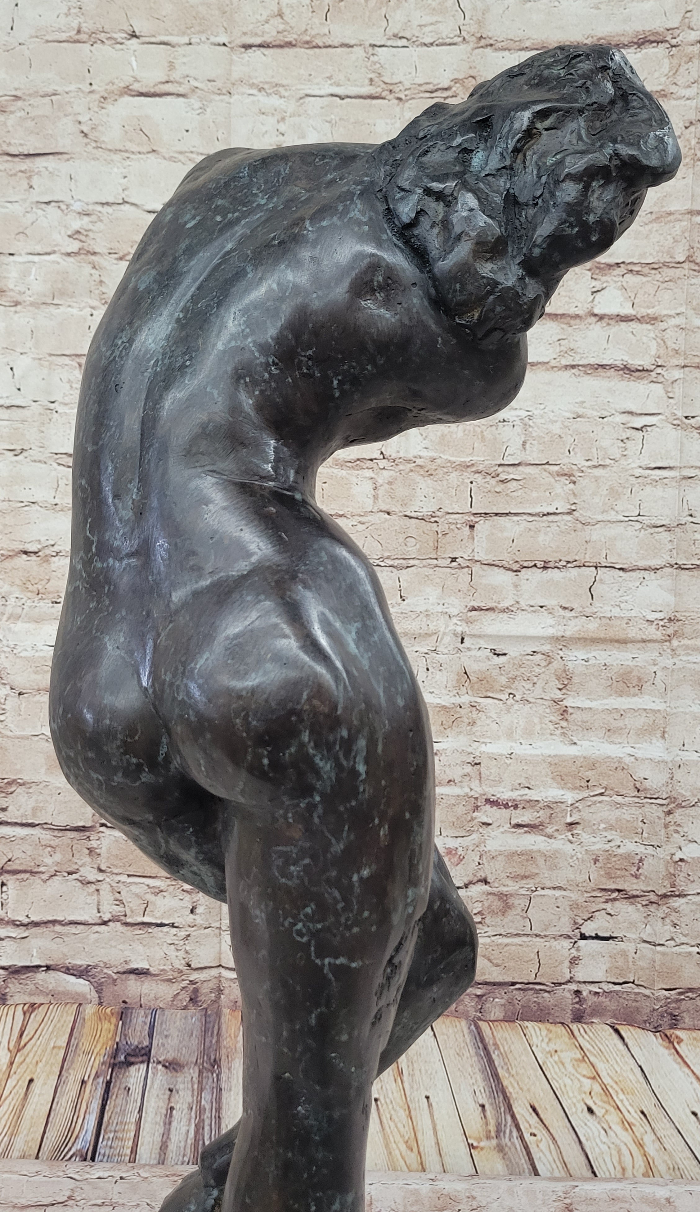 EVE (1895) Bronze Statue Sculpture by Auguste Rodin Nude Female Figure 32" x 11"