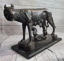 Capitoline Wolf Bronze Sculpture Romulus & Remus 16" x 23"