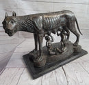 Capitoline Wolf Bronze Sculpture Romulus & Remus 16" x 23"