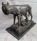 Capitoline Wolf Bronze Sculpture Romulus & Remus 16" x 23"