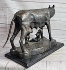 Capitoline Wolf Bronze Sculpture Romulus & Remus 16" x 23"