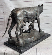 Capitoline Wolf Bronze Sculpture Romulus & Remus 16" x 23"