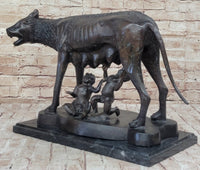 Capitoline Wolf Bronze Sculpture Romulus & Remus 16" x 23"