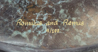 Capitoline Wolf Bronze Sculpture Romulus & Remus 16" x 23"