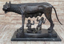 Capitoline Wolf Bronze Sculpture Romulus & Remus 16" x 23"