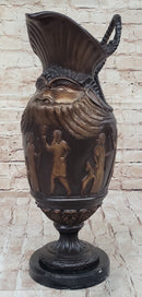 Hot Cast Bronze Middle Eastern Urn Sculpture Signed Art
