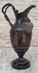 Hot Cast Bronze Middle Eastern Urn Sculpture Signed Art