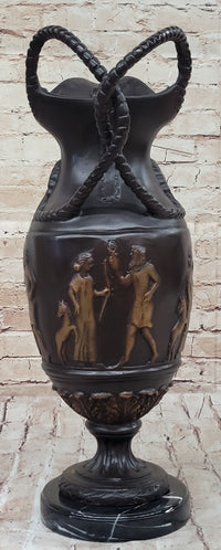Hot Cast Bronze Middle Eastern Urn Sculpture Signed Art