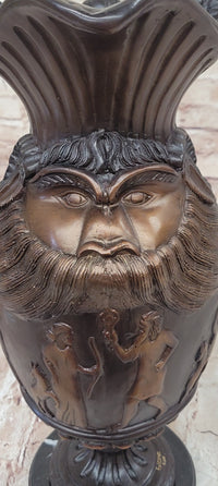 Hot Cast Bronze Middle Eastern Urn Sculpture Signed Art