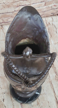 Hot Cast Bronze Middle Eastern Urn Sculpture Signed Art