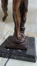 Cupid & Psyche Romantic Couple Flying Bronze Sculpture 24" x 11"