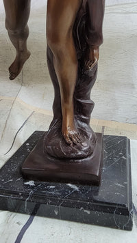 Cupid & Psyche Romantic Couple Flying Bronze Sculpture 24" x 11"