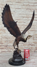 American Bald Eagle Bronze Sculpture by Moigniez 22" x 17"