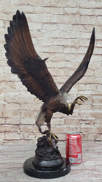 American Bald Eagle Bronze Sculpture by Moigniez 22" x 17"