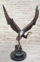 American Bald Eagle Bronze Sculpture by Moigniez 22" x 17"