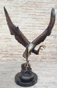 American Bald Eagle Bronze Sculpture by Moigniez 22" x 17"