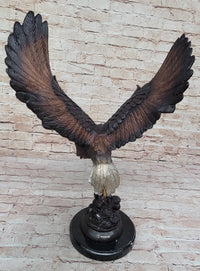 American Bald Eagle Bronze Sculpture by Moigniez 22" x 17"