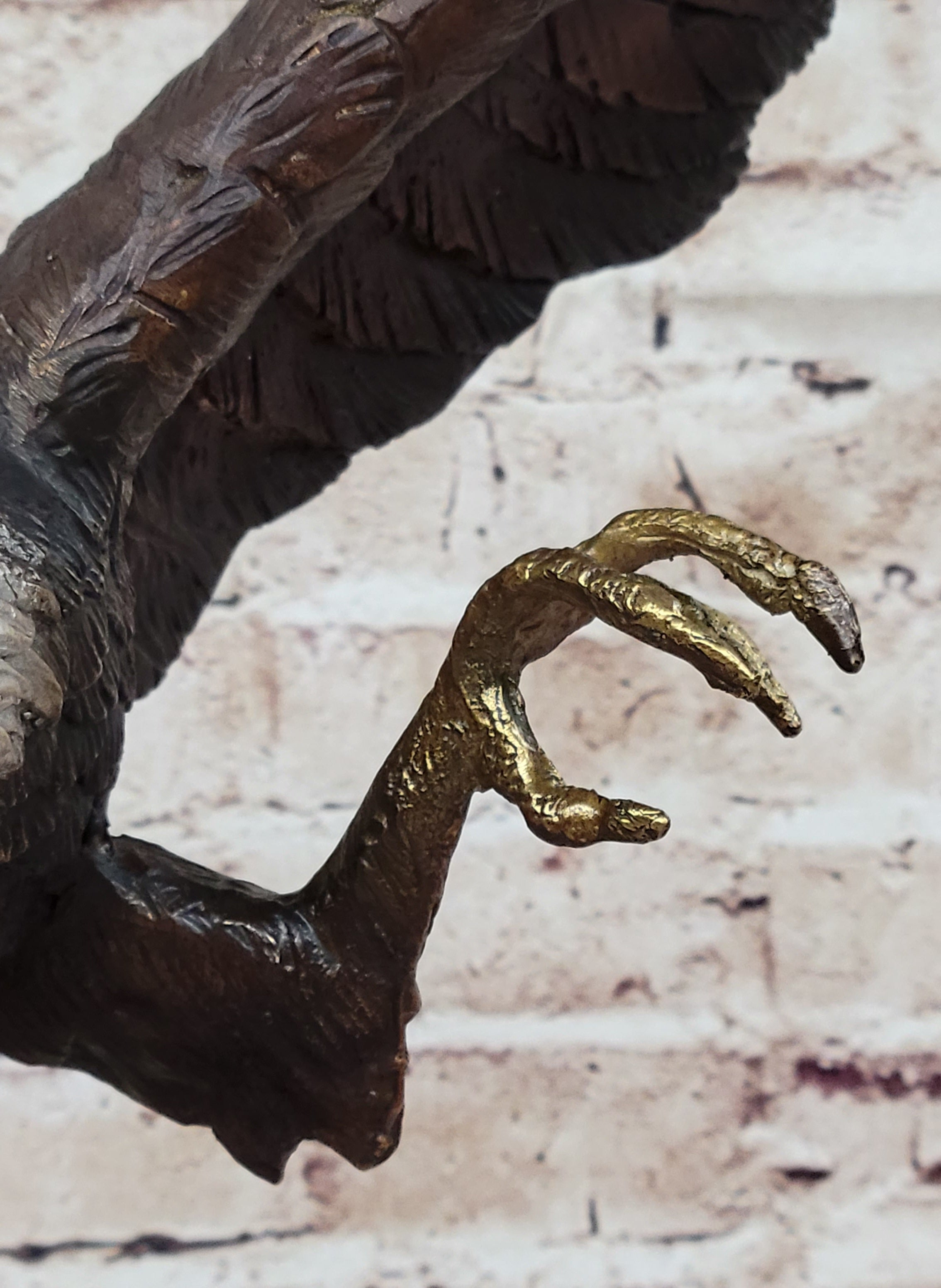 American Bald Eagle Bronze Sculpture by Moigniez 22" x 17"