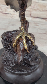 American Bald Eagle Bronze Sculpture by Moigniez 22" x 17"