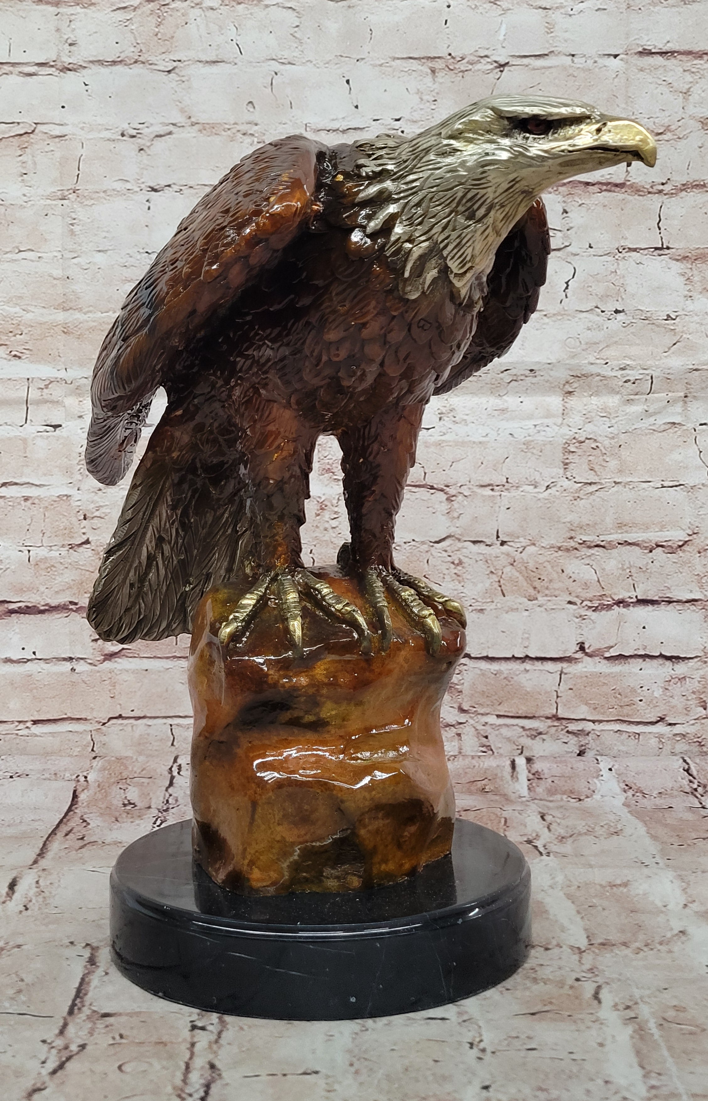 Jules Moigniez Bronze Eagle – Wildlife Art Sculpture
