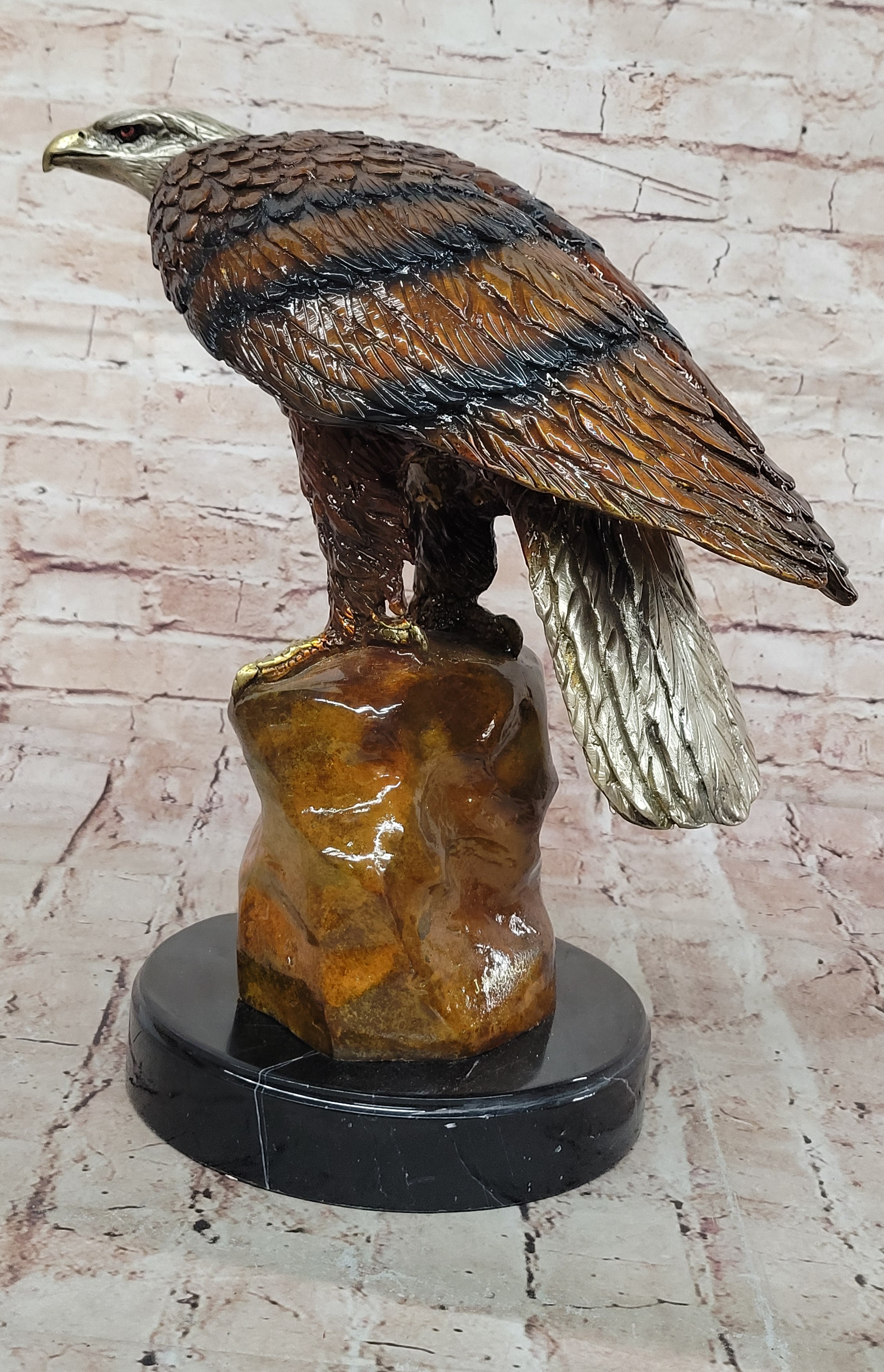 Jules Moigniez Bronze Eagle – Wildlife Art Sculpture