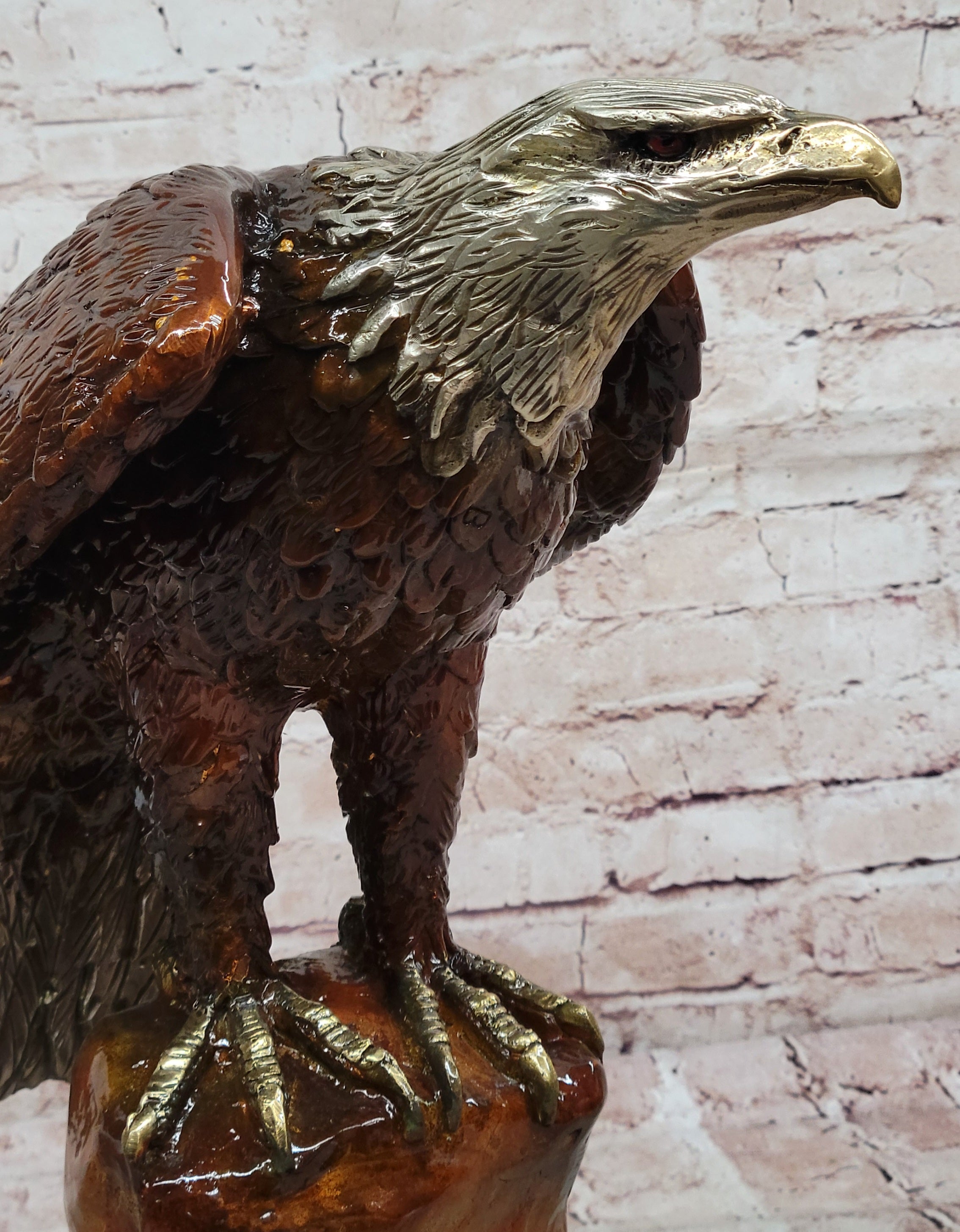 Jules Moigniez Bronze Eagle – Wildlife Art Sculpture